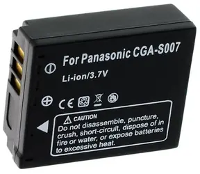 Trx -Akku für Panasonic 1000 mAh / für CGA S007E / DMW-BCD10 / CGR-S007 / DMWBCD10 / CGA-S007A /1B / CGA-S007 /1B