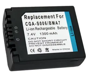 Trx -Akku für Panasonic 1300 mAh / CGA-S006E / CGR-S006 / DMW-BMA7 / DMWBMA7 / CGR-S006E / CGA-S006A / CGR-S006A