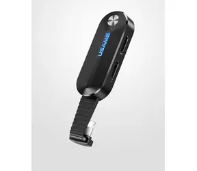 USAMS SJ357 Lightning Dual Adapter inkl. LED-Leuchten schwarz 