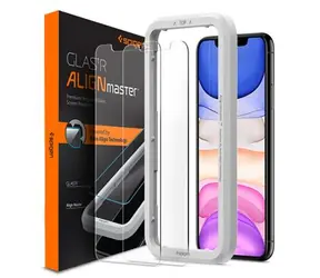 Spigen Align Glas.tR Schutzglas für Apple iPhone 11 & XR / 2 Stk