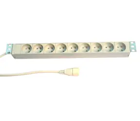 Knurr PDU Rackleiste / 7x230V / 1HE / 19" / 1x16A / IEC320 C20 / weiß