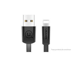 USAMS SJ199 Flaches Datenkabel Lightning 2A schwarz