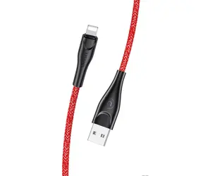 USAMS SJ397 U41 Geflochtenes Datenkabel 3M Lightning rot