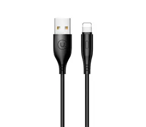 USAMS SJ266 Rundes Lightning-Datenkabel schwarz