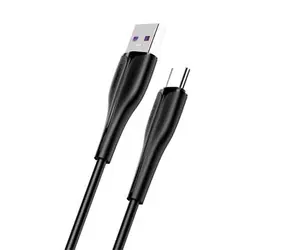USAMS SJ376 Schnellladekabel 5A Typ-C, 1 m, schwarz
