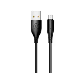 USAMS SJ268 Rundes Micro-USB-Datenkabel schwarz