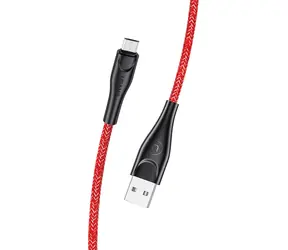 USAMS SJ399 U41 Geflochtenes Datenkabel microUSB 3M rot
