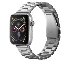 Spigen Modern Fit Edelstahlarmband für Apple Watch 44 & 45 & 46 & 49 mm silber