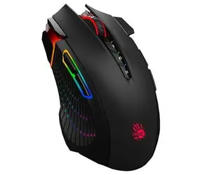 A4Tech BLOODY J90S schwarz / Optische Gaming-Maus / 8000 DPI / 12 Tasten + Mausrad / CORE 3 / RGB / USB / 1,8 m