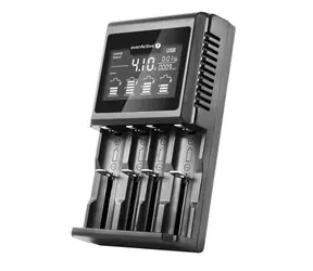EverActive UC-4000 schwarz / Ladegerät für NI-MH & Li- ION & LiFePO4 / R6 AA R03 AAA R14 C R20 D