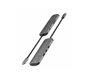 Swissten USB-C HUB 6-IN-1 / USB-C PD / 3X USB 3.0 / SD / Micro SD / Aluminium