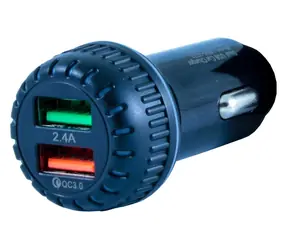 CUBE1 CL Ladegerät SMART IC schwarz (QC 3.0) / 2x USB
