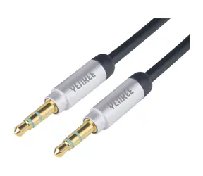 YENKEE YCA 201 BSR Stereo-Audio-AUX-Kabel mit 3,5-mm-Klinkenstecker / 2x 3,5-mm-Klinkenstecker / 1 m