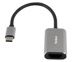 YENKEE YTC 012 USB-C-zu-HDMI-Adapter silber / 4K / 0,2 m