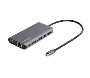 StarTech DKT30CHVAUSP Dockingstation grau / 1x HDMI / 1x VGA / 1x RJ-45 / 3x USB / 2x 3,5 mm / 100W / SD-Slot