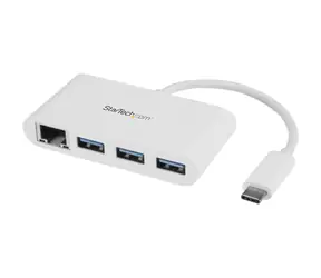 StarTech USB-A Hub 3 Ports weiß / 3x USB-A / 1x RJ-45
