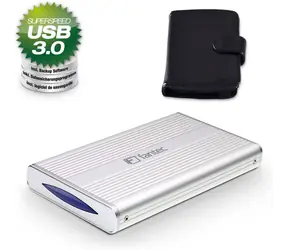Fantec DB-228U3 silber / Rahmen für 2,5" HDD / SATA / USB 3.0 
