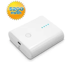 Fantec RBP-52H 5200mAh weiß / 2x USB-A (OUT) / 1x miniUSB (IN) / 5V / 1A
