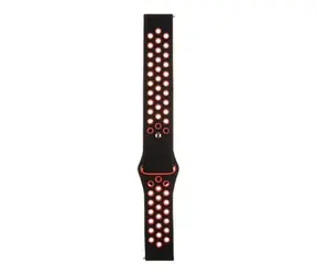 Tactical 701 Doppel-Silikonarmband 20 mm schwarz-rot
