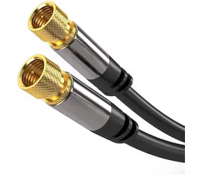 PremiumCord Satellitenantenne HQ Kabel F Stecker - F Stecker (135 dB) 4X geschirmt 3M