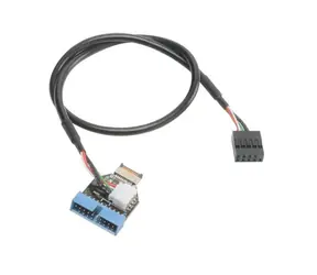 Akasa AK-CBUB38-40BK / interner MB-Adapter USB3.1-USB3.1 (19-polig) / 40 cm