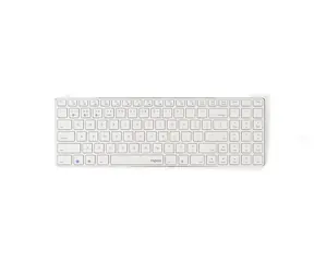 Rapoo E9100M Multimode weiß / kabellose Tastatur / BT & 2,4 GHz / 2x AAA / Nachverkauf