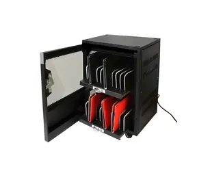 PORT CONNECT Ladebox für 20 Geräte schwarz / Smart Charging 2,1A / 50,45 x 73,4 x 33,7 cm