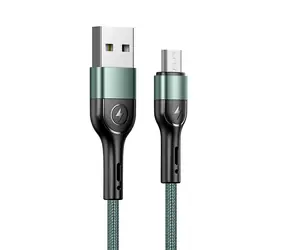 USAMS SJ450 U55 Datenkabel, geflochten, Micro-USB, 1 m, grün