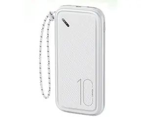 USAMS CD150 Powerbank mit Trageband 10000 mAh weiß / 2xUSB