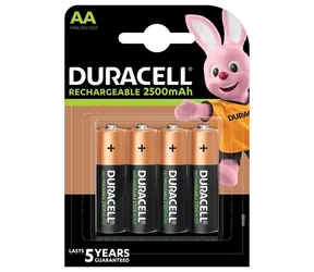 Duracell - Wiederaufladbare AA 2500mAh 4 Stk