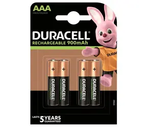 Duracell - Wiederaufladbare AAA 900 mAh 4 Stk