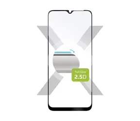 FIXED Full-Cover Schutzglas aus gehärtetem Glas für Samsung Galaxy A22 5G schwarz / Verklebung über das gesamte Display