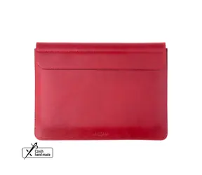 FIXED Oxford-Lederhülle für Apple MacBook Pro 13" (2016 und neuer) und iPad Pro 12,9" (2015 und 2017), Rot