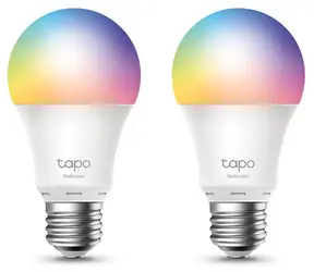 TP-LINK Tapo L530E SMART RGB LED-Lampe 2 Stück / E27 / 8,7 W / 806 lm / 2500 K-6500 K / Lebensdauer 15.000 h