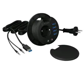 ICY BOX IB-HUB1430 - 4-Port USB 3.0 Hub / Tischmontage / Durchmesser 80 mm 