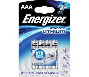Energizer Ultimate Lithium Batterie - Micropencil AAA 4 Stk