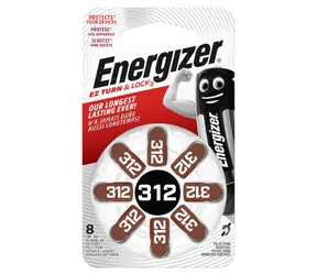 Energizer -Batterien für Hörgeräte - 312 DP (PR41) 8 Stk