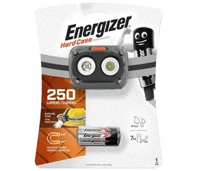 Energizer Hard Case Pro LED 250lm / Stirnlampe / Nachleuchten: bis zu 60 Meter / 3xAAA 
