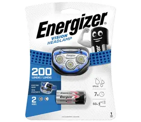 Energizer Spotlight Vision 200lm / Stirnlampe / Nachleuchten: bis zu 50 Meter / 3xAAA 