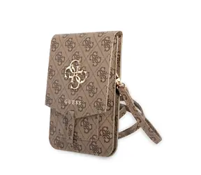 Guess PU 4G Metall Logo Handytasche braun