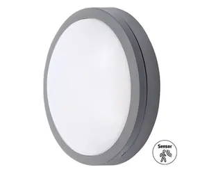 Solight WO781-GM LED-Außenbeleuchtung mit Sensor Sienagrau / 20W / 1500lm / 4000K / IP54 / 23cm
