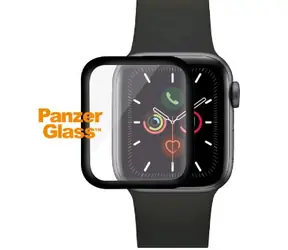 PanzerGlass gehärtetes Glas, gebogenes Glas für Apple Watch SE & 6 & 5 & 4 44 mm Schwarz