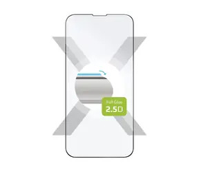 FIXED Schutzhülle aus gehärtetem Glas Full-Cover für Apple iPhone 13 Mini schwarz / Verklebung über das gesamte Display