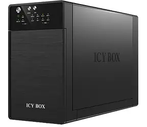 ICY BOX IB-RD3620SU3 schwarz / externe Aluminiumbox für zwei 3,5" SATA-Laufwerke / USB / eSATA