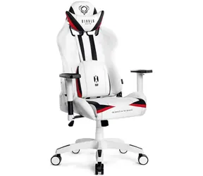 Diablo X-Ray King weiß-schwarz / Gaming-Stuhl / verstellbar / Kunstleder / rollende Räder / Belastbarkeit 200 kg