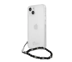 Guess PC Script und Black Pearls Backcover für Apple iPhone 13 mini transparent