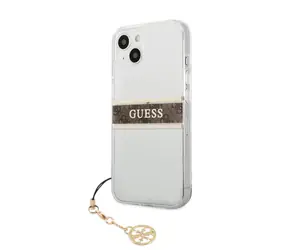 Guess PC & TPU 4G Braune Streifen Rückseite für Apple iPhone 13 mini transparent