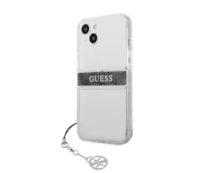 Guess PC & TPU 4G Grey Stripe Backcover für Apple iPhone 13 mini transparent