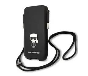 Karl Lagerfeld Saffiano Metal Logo PU Beutel L schwarz
