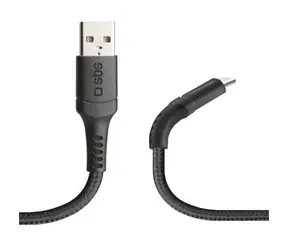SBS unzerbrechliches Kevlar-Kabel USB - microUSB 1 m schwarz